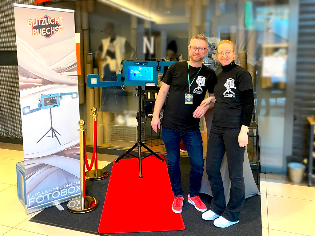 Unser Messestand mit der Fotobox